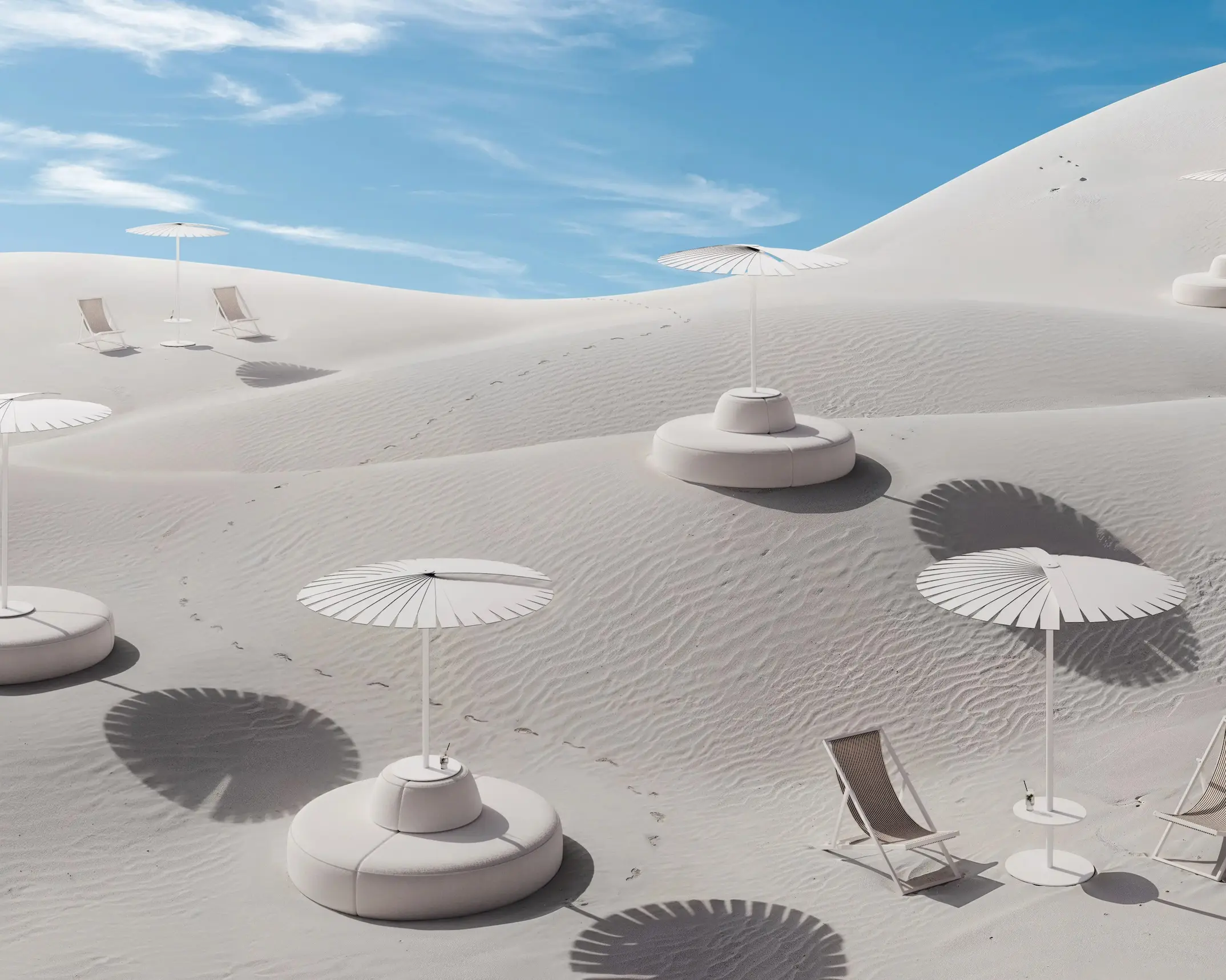 Ensombra Folding Parasol White